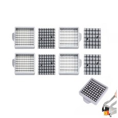 프렌치 프라이 커터 2개 36 튀김 자른 매끄럽게 양파 프레스 커터 스틸 감자 64홀 스테인리스 당근