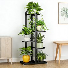 Tiger Pavilion 북유럽 스타일 철제 화분 스탠드, 5단, 블랙