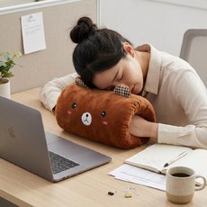 캐릭터 낮잠 베개 책상 팔베개 팔쿠션, 그린개구리