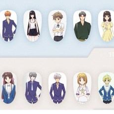 魔法水果籃 訂製美甲貼紙 XS M, 1個, XS短圓