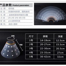 寵物伊麗莎白圈 狗狗貓咪脖圈 頭套 防咬防舔防抓, 1個, 1 脖圍14-19cm深度12.5