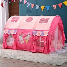 대형 어린이텐트 실내놀이 공주텐트 침대텐트 동굴텐트 인테리어 가정용 텐트, 핑크 고양이 텐트
