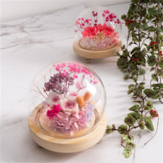 지오샵 부모님 생신 부부의날 로즈데이 LED유리돔 프리저브드 플라워 선물, 02.LED_FB(장미), 1개