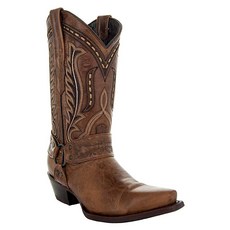 Soto Boots 여성용 하네스 카우보이 부츠 천연 가죽 카우걸 부츠 여성용 수제 카우보이 부츠 M50039 브라운.