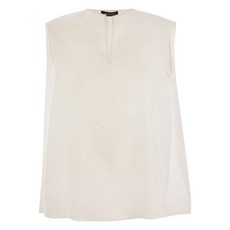 파비아나필리피 메탈릭 트리밍 리넨 탑