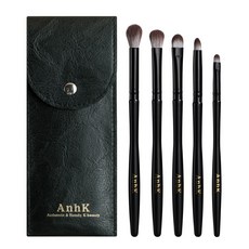 안크 아이섀도우브러쉬 메이크업 브러쉬 세트 클래식 5종, 1개, 블랙