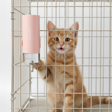 설치 간편 걸이형 애완동물 강아지 고양이 급수기, 1개, 핑크