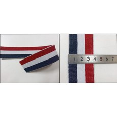 [다원몰] 탄성 복원력 좋은 삼중직 고무줄 2.5마(225cm) 수선 의류제작용 블랙/화이트/포인트컬러, 1개, 빨백곤40mm