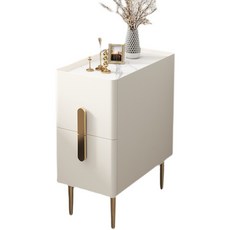 슬림 침대 협탁 폭좁은 화이트 틈새협탁 서랍장, 1개, 3_화이트