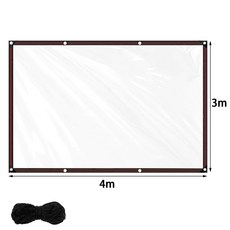 닭장 사육장 조립식 케이지 두꺼운 방수 타포린 커버 투명한 정원 야외 창고 식물 절연 Snowproof Windproof Chicken Coop Cover, 3x4m, 1개