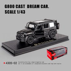 DFMEI 三開門Rross-Country合金仿真越野跑車模型兒童回力玩具小汽車, 如圖, 黑色-G800【底座彩盒裝】