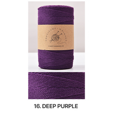 1.0mm 200m 순면 꼰사 마크라메 실 팔찌실 가방실 매듭끈 순면실 면실 뜨개실, 1개, 16. Deep Purple