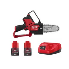 Milwaukee 美沃奇 12V 無刷 6吋手持鏈鋸機 M12 FHS-0X, 1個, 主機+2.0電池*2+充電器+箱(宅配)