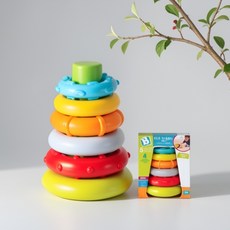 HM 쌓기 놀이 쌓기장난감 감각놀이, 그린,레드, 1개