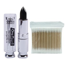 댕기머리 원터치 헤어 커버 스틱 4g + 면봉100개, 1개, 자연흑색+면봉100개