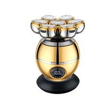 七刀頭電動剃鬚刀 充電式刮光頭理髮器, RQ8870金銀七頭, 標配