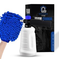 조절 가능한 압력 세척기 건 스노우 폼 건 3000 PSI 캐논 블래스터 0.6cm(1/4인치) 퀵 커넥터 노즐 팁 5개 1L 세차 캐논106120, 조절 가능한 압력 세척기 건, 스노우 폼 건 3000, 1