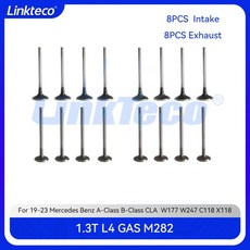 엔진 부품 16X 배기 및 밸브 1.3 T L 가스 M282 에 적합 MERCEDES-BENZ W177 C118 2820503400