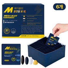 메가블릿 정품 올인원 포 맨 멀티비타민 남성 종합비타민 영양제, 6개, 30회분
