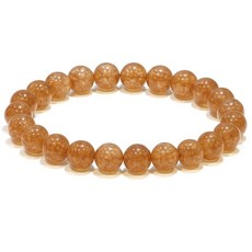 ECLATIS Lava Rock 디퓨저 디자인 팔찌 여성 및 남성 천연 힐링 크리스탈 영적 보호 긍정적인 에너지를 위한 8mm 라운드 비즈 신축성 있는 조절 가능한 사이즈, Sunstone