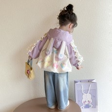 女童秋裝2025新款洋氣風衣夾棉加絨