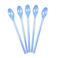 플라스틱 긴스푼 롱스푼 머들러 커피 요거트 스푼 5p