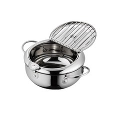 식빵연구소 인덕션 IH 스텐 프라이어팟 튀김냄비, 실버, 1개, 20cm