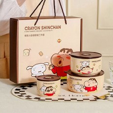 짱구는못말려 세라믹 밀폐용기 세트-브라운 pil+635GW