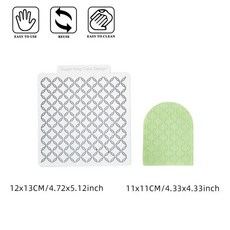 패턴 아크릴 페이스트리 엠보서 사각형 물고기 비늘 텍스처 시트 베이킹 인쇄 매트, 1개, 6. A6