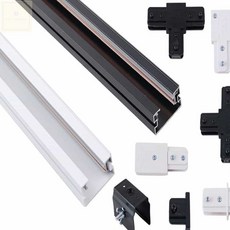 풀드림몰 조명 레일 부속 레일조명, 부속/ㄱ자연결/블랙, 1개