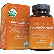 애쉬와간다 뿌리 추출 2250mg 블랙페퍼 90정 30일 고함량 Ashwagandha
