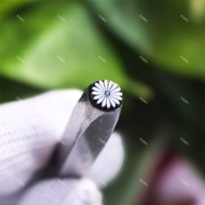 7mm 꽃 디자인 쥬얼리 스탬프 가죽 실버 펀칭 도구 금속 스탬퍼 스틸 프레스 펀처 DIY 조각 스탬핑 공백, 13 NO.14  7mm