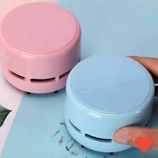 청소용품 지우개 가루 미니 휴대용청소기 무선청소기, 상세페이지 참조, 블루