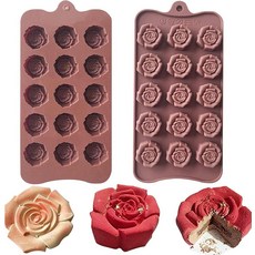 초콜릿 실리콘 몰드 캔디 몰드 2팩, 초콜릿 실리콘 몰드 캔디 2팩, 2개