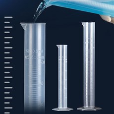 더문샵 플라스틱 눈금 매스 실린더 과학탐구 플라스틱메스실린더 실험관 과학 눈금용기, 100ml