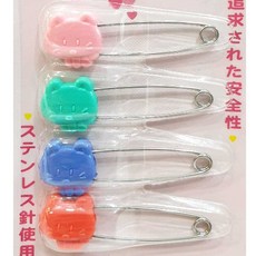 일본 컬러핀 칼라핀 패션핀 옷삔 옷핀 안전옷핀 컬리옷삔 스카프핀 캐릭터핀, 일본 키티옷핀 4p세트 (n)