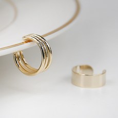 아아엘 bZEE004 심플 베이직 이어커프 2SET