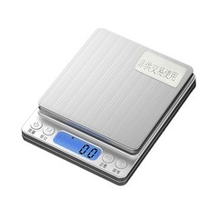 繁體中文不鏽鋼電子秤 高精度測量 LCD顯示 廚房烘焙必備, 銀色, 3000g, 3kg