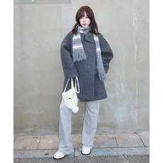 GENERALIDEA 울 부클 하프 코트 CHARCOAL / WBE4L10527