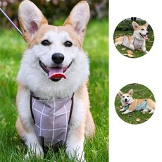 키밍 애견 방수 배가리개 강아지 외출 우비 앞치마, 그린_S, 1개