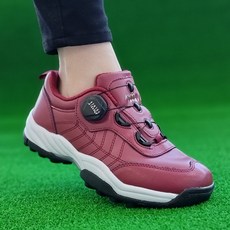 Arnold Pharma Dial 高爾夫球鞋防水無釘女式男士 Boa 步行鞋舒適鞋徒步鞋皮革運動鞋