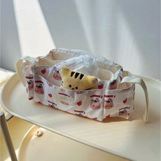 隔日達 嬰兒車掛包 兒童手推車掛包 寵物推車掛包 掛袋 媽咪包 尿布包寶寶出行收納, 櫻桃松鼠36*15*12CM