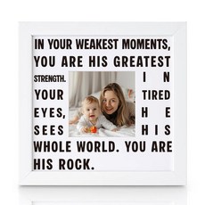 THYGIFTREE 영감을 주는 새로운 엄마 선물 남편의 첫 어머니를 위한 선물 감성적인 보관 사진 액자 아내 베이비 샤워 선물 산후 선물 여성 강한 엄마를 위한, THYGIFTREE 영감을 주는 새로운 엄마 선물, 남