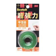 3M)양면테이프(K/초강력), 1개, KTD19/투명/19mm*1.5m/M324488