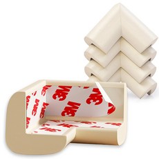 리빙메이커 말랑 쿠션 아기 모서리 코너 보호대, 5개, 아이보리