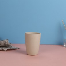 小麥秸稈漱口杯 兒童牙刷杯, 米色, 1個