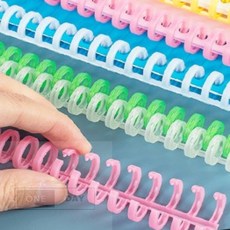 셀프제본 바인더링 스프링 타공문서, 블랙 10mm