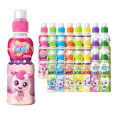 쥬시마트 캐치 티니핑 음료 8가지맛(파인애플 포도맛 샤인머스켓 애플망고 딸기 복숭아 밀크 사과), 24개, 200ml