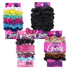 구디 곱창밴드 머리끈 헤어 스크런치 헤어스크런치 8개입, 레인보우(믹스), 1개