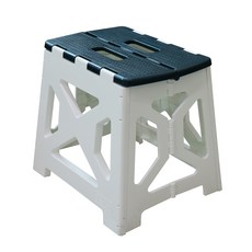 [아리노] 국산 튼튼한 접이식 의자 대량 15P 대형 하중 100kg 휴대용 캠핑 발판의자, 대 x 화이트+네이비 x 15개